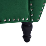 Velvet Multifunctional Storage Rectangular ottoman bench with 1 Pillow, Dark Green, Emerald N769P186110E