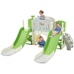 ZUN Kids Slide Playset Structure 8 in 1, Freestanding Ocean Themed Set with Slide, Arch N710P176322F