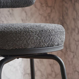 Modern Swivel Bar Stools Set of 2, Boucle Upholstered Counter Height Bar Chairs with Metal Legs & W1901P264273