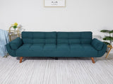 75" Flared Arm Convertible Sleeper Sofa-Green 24305566