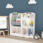 ZUN Kids Bookshelf and Toy Organizer, 3 Tier Bookshelf for, Fabric Toddler Bookcase Book Shelf for 96673789