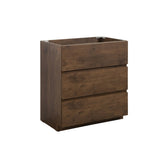 ZUN Alice-30F-105,Floor cabinet WITHOUT basin, Walnut color, With three drawers, Pre-assembled W1865107748