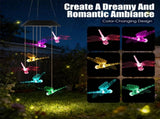 2PCS-Outdoor Solar Wind Chimes, Solar Dragonfly Wind Chimes, Color Changing LED Wind Chime Light, 45297444