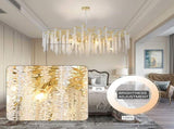 Golden Crystal Branch Chandelier Luxury Adjustable Lighting for Grand Entryways 42545681