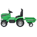 ZUN Kids Ride on Tractor with Trailer, 12V Battery Powered Electric Tractors for Kids with Remote T3067P244618