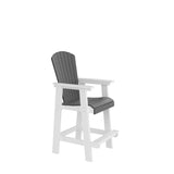 ZUN HDPE Bar Chair, Outdoor Tall Adirondack Chairs Set of 2, Patio Bar Stool Chair with High Back White W120942275