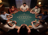 47" Round Foldable Poker Table Top Mat Non-Slip Rubber Base, Portable Casino-Grade Poker Mat 49690522