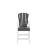 ZUN HDPE Bar Chair, Outdoor Tall Adirondack Chairs Set of 2, Patio Bar Stool Chair with High Back White W120942275