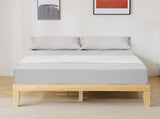 Basic bed frame painted pine wood original color Full 189*136*30.5cm wooden bed single bed 29832787