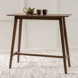 ZUN Wood Bar Table, Natural Walnut Finish, 17.72 in x 47.24 in x 42.01 in 58918.00