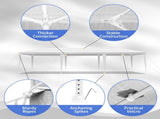 3*9m Non-Cloth PE Cloth Plastic Sprayed Iron Pipe Outdoor Party Tent White 71299651