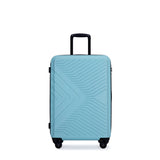3 Piece Luggage Sets ABS Lightweight Suitcase with Two Hooks, Spinner Wheels, TSA Lock, 62300134