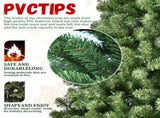 Artificial 7ft Green LED-lit Christmas Tree with 1072PVC Mixed Branch Tips,Hinged Premium & Foldable 24075758