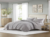 3 Pc solid soft bedding set modern style King/Cal King 100% cotton all season sheets-Charcoal sateen B035P309787