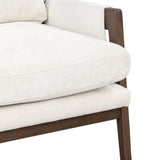 Kelly Mid-Century Modern Velvet Accent Armchair, White T2574P180239