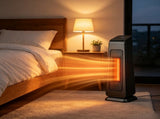23" 1500W Portable Electric Heater with 3 Heat Settings, 70&deg Oscillation, Timer, Remote Control, 62390629