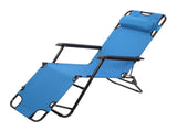 Folding Chaise Lounge Chair for Outdoor, 2-in-1 Portable Tanning Chair with 63716847