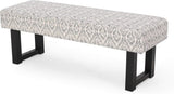 Ashford Boho Fabric Bench Great Deal Furniture Boho Fabric Bench, Black Print N778P187098B