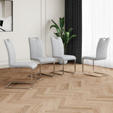 Modern Dining Chairs with Faux Leather Padded Seat Dining Living Room Chairs Upholstered Chair with W210127288