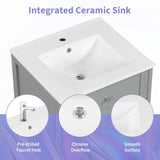 20" Bathroom Vanity with Sink, Bathroom Cabinet with Soft Closing Door, Storage Rack and Adjustable N725P218017E