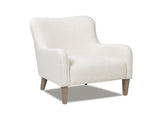 Nimbus 27.5" Curved Accent Chair, Ivory White Boucle B2719P238256