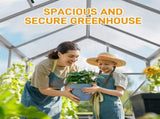 6x10ft Hybrid Polycarbonate Greenhouse Silver 17543240