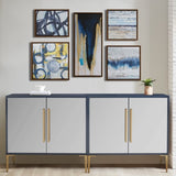 Abstract 5-piece Gallery Framed Canvas Wall Art Set B03598825