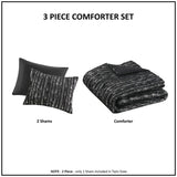 Twin/Twin XL Metallic Print Faux Fur Comforter Set GL-B035129832