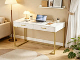 39" Wooden Computer Desk with Drawers, Modern Writing & Study Desk 48802595