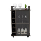 Bar Cart Baltimore, Six Wine Cubbies, Carbon Espresso Finish B092122863
