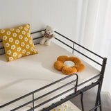 Twin Size Metal Bunk Bed for Kids Teens Adults, Heavy Duty Metal Bunk Bed with Ladder & Full-Length 72445538