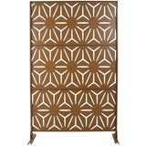 Outdoor & Indoor Privacy Metal Privacy 76" H48" W, Freestanding Decorative Privacy W465P193201