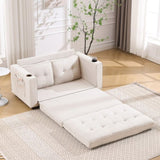3-in-1 Upholstered Futon Sofa Convertible Sofa bed,Foldable Tufted Loveseat with W2325P195865