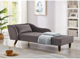 Modern Chaise Lounge Chair Velvet Upholstery W1097124939
