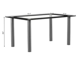 110cm Dining Table Tempered Glass Dining Table 66402651