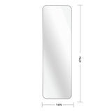 ZUN Silver 47 x 14IN Door mirror W2203P182160