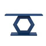 U_Style Modern Entryway Table with Innovative Hollow Hexagon Leg Structure and Premium Fir Veneer N711P241272V