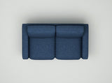 Modern 2Seat Loveseat Sofa, Polyester Fabric Couch, Without Accent Pillows, Loose Back Cushion for B2735P610774