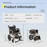 Foldable lightweight wheelchair. Equipped with double hand brakes. Adult wheelchair. Weighs only 27 W3121P297504