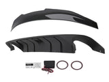 Rear Diffuser Bumper & Trunk Spoiler fit for Infiniti Q50 14-2024 ABS w/ LED Brake 60700340