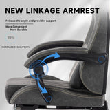 Gaming Chair, Video Game Chair with Massage Lumbar Support and Footrest, Comfortable Ergonomic W2367P288672