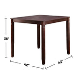 5 Piece Counter Height Dining Set in Dark Brown B01682184