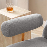 Modern Sherpa Fabric Nursery Rocking Chair,Accent Upholstered Rocker Glider Chair for Baby and W1117104492