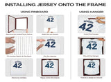 Shirt Display Frame With UV Resistant Acrylic and Hanger, Wall Mounted Baseball Basketball Football 20895616