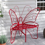 ZUN Modern Butterfly Cast Metal Garden Bench, Outdoor Bench Patio Seat, Park Bench Outdoor Seating for W2167P215357