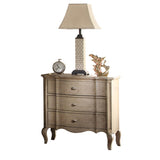 Antique Taupe 3-Drawer Nightstand B062P215399