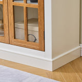 71.2'' Tall Display Cabinet with Glass Doors, Rustic Style China Cabinet, Curio Cabinet for N845P272501W