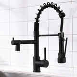 ZUN LED Commercial Kitchen Faucet with Pull Down Sprayer, Single Handle Single Lever Kitchen Sink Faucet W1932P172306
