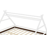 Full House Platform Bed with Stairs, Solid Wood Twin Bed Frame, Low Profile and Childlike Fun W1580P354720