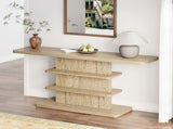 63"Vintage Narrow Console Table with 2 Tier Open Storage Shelves,Stylish Design High Weight W757P399693